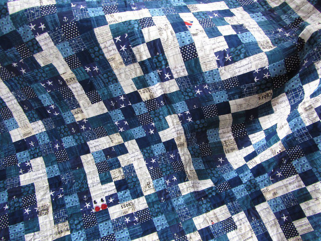blue quilt